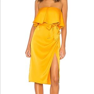 Lovers + Friends Marigold Yellow Strapless Dress